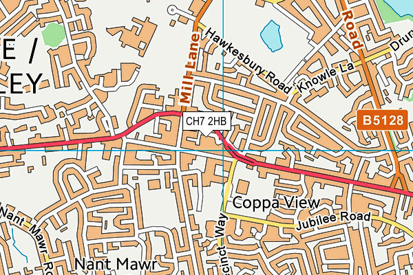 CH7 2HB map - OS VectorMap District (Ordnance Survey)