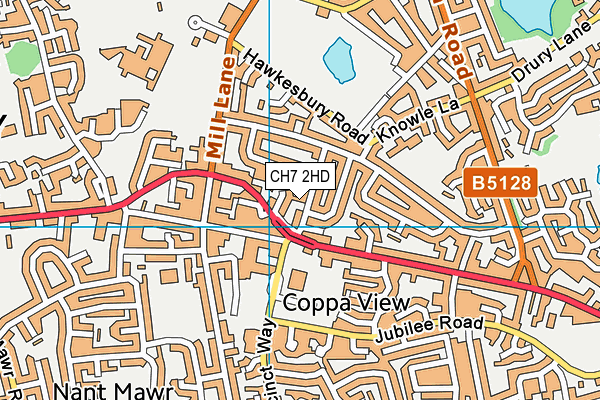 CH7 2HD map - OS VectorMap District (Ordnance Survey)