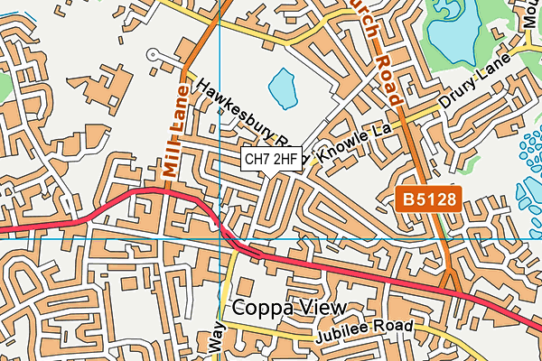 CH7 2HF map - OS VectorMap District (Ordnance Survey)