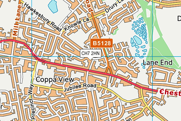 CH7 2HN map - OS VectorMap District (Ordnance Survey)