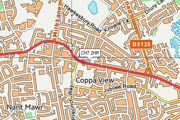 CH7 2HR map - OS VectorMap District (Ordnance Survey)