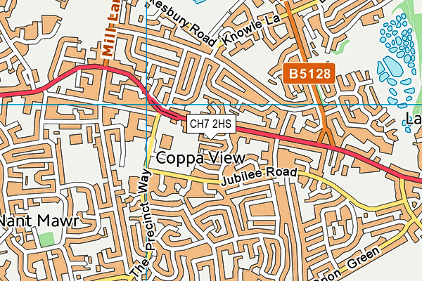 CH7 2HS map - OS VectorMap District (Ordnance Survey)