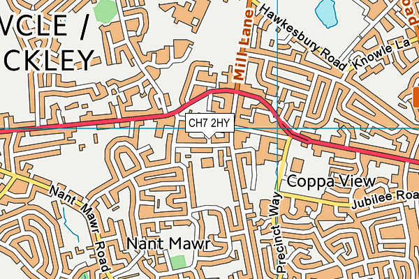 CH7 2HY map - OS VectorMap District (Ordnance Survey)