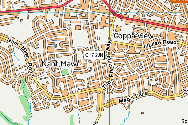 CH7 2JN map - OS VectorMap District (Ordnance Survey)