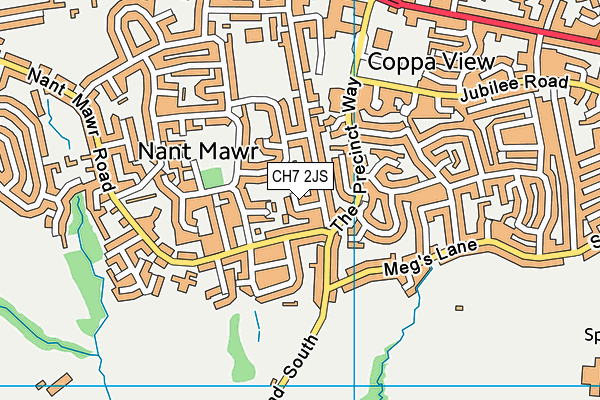 CH7 2JS map - OS VectorMap District (Ordnance Survey)