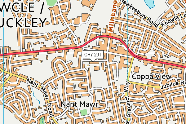 Westwood Community Primary School map (CH7 2JT) - OS VectorMap District (Ordnance Survey)
