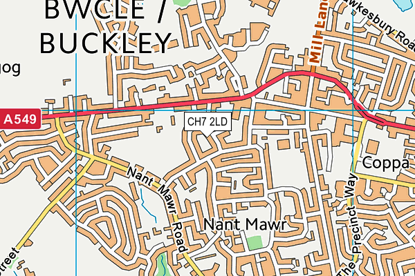 CH7 2LD map - OS VectorMap District (Ordnance Survey)