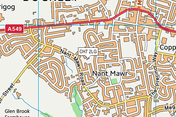 CH7 2LG map - OS VectorMap District (Ordnance Survey)