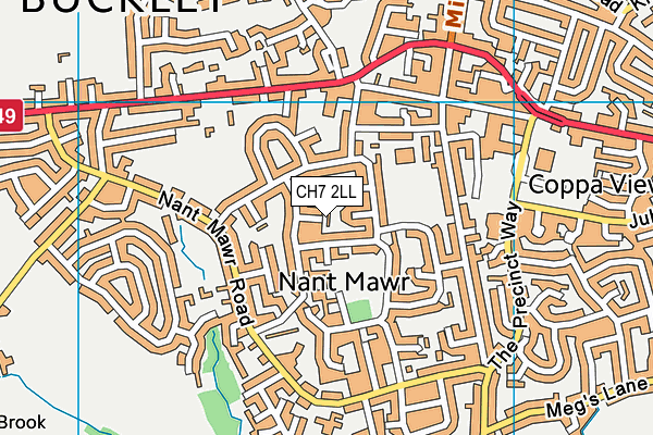 CH7 2LL map - OS VectorMap District (Ordnance Survey)