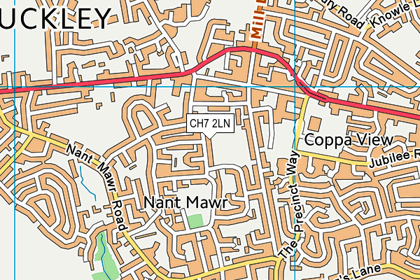 CH7 2LN map - OS VectorMap District (Ordnance Survey)