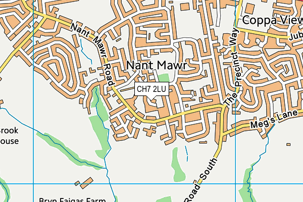 CH7 2LU map - OS VectorMap District (Ordnance Survey)