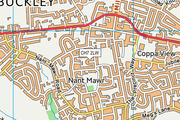 CH7 2LW map - OS VectorMap District (Ordnance Survey)