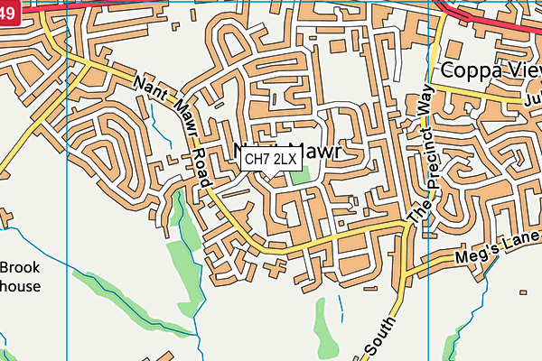 CH7 2LX map - OS VectorMap District (Ordnance Survey)