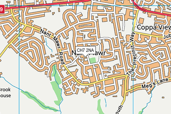 CH7 2NA map - OS VectorMap District (Ordnance Survey)