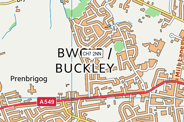 CH7 2NN map - OS VectorMap District (Ordnance Survey)