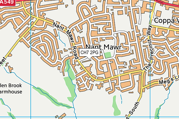 CH7 2PG map - OS VectorMap District (Ordnance Survey)