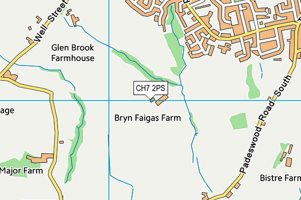 CH7 2PS map - OS VectorMap District (Ordnance Survey)