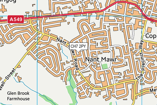 CH7 2PY map - OS VectorMap District (Ordnance Survey)
