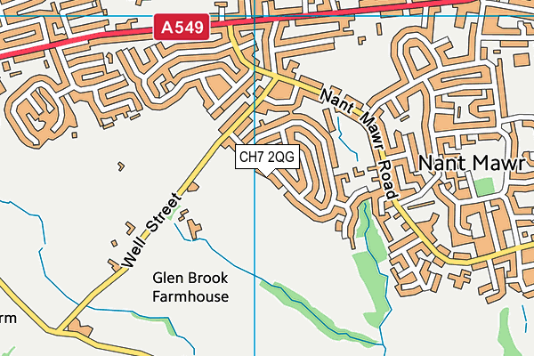 CH7 2QG map - OS VectorMap District (Ordnance Survey)