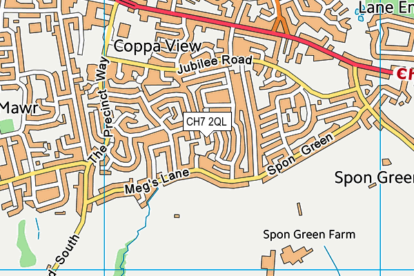 CH7 2QL map - OS VectorMap District (Ordnance Survey)