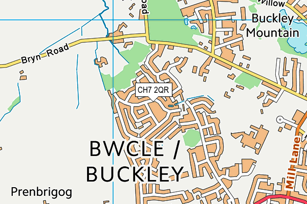 CH7 2QR map - OS VectorMap District (Ordnance Survey)