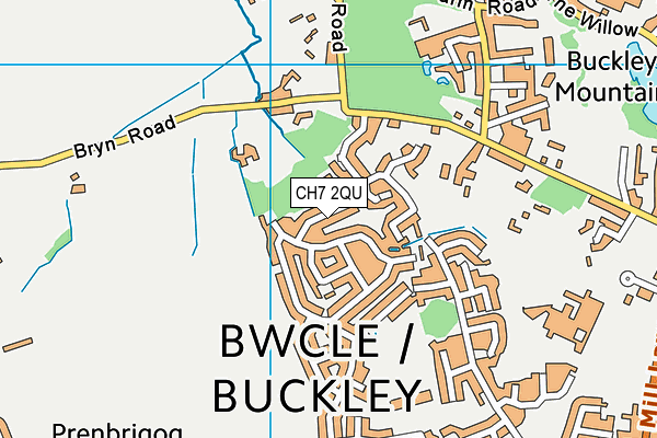 CH7 2QU map - OS VectorMap District (Ordnance Survey)