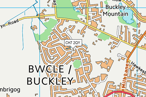 CH7 2QY map - OS VectorMap District (Ordnance Survey)