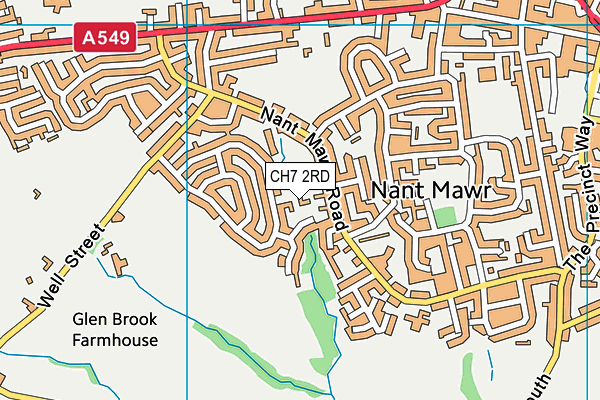 CH7 2RD map - OS VectorMap District (Ordnance Survey)