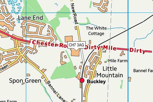 CH7 3AG map - OS VectorMap District (Ordnance Survey)