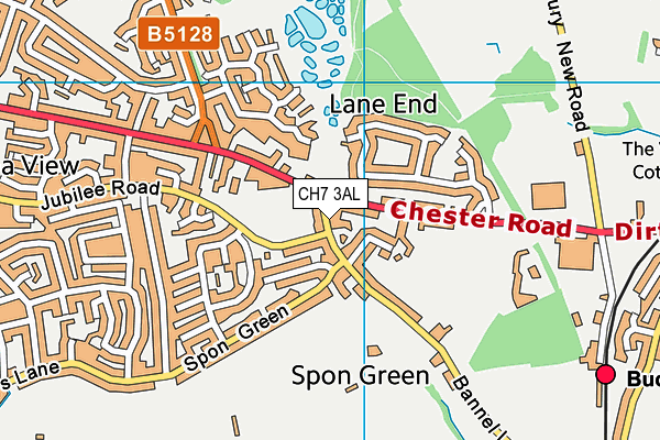 CH7 3AL map - OS VectorMap District (Ordnance Survey)