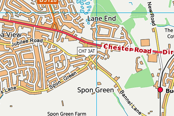 CH7 3AT map - OS VectorMap District (Ordnance Survey)