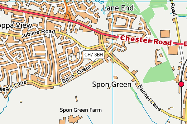 CH7 3BH map - OS VectorMap District (Ordnance Survey)