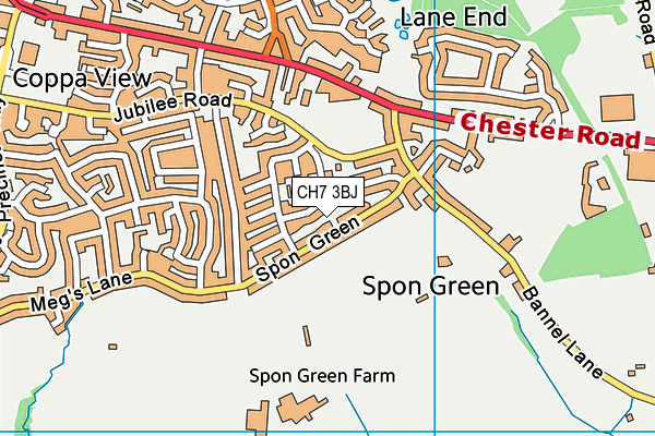 CH7 3BJ map - OS VectorMap District (Ordnance Survey)