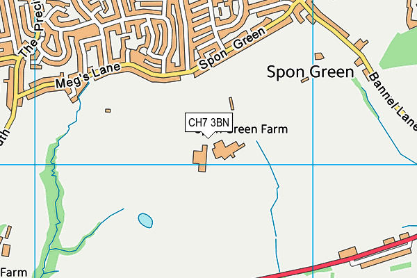 CH7 3BN map - OS VectorMap District (Ordnance Survey)