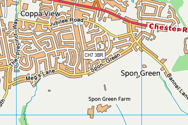 CH7 3BR map - OS VectorMap District (Ordnance Survey)