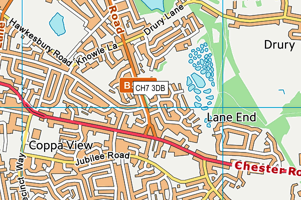 CH7 3DB map - OS VectorMap District (Ordnance Survey)