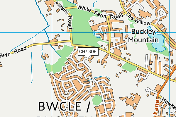 CH7 3DE map - OS VectorMap District (Ordnance Survey)