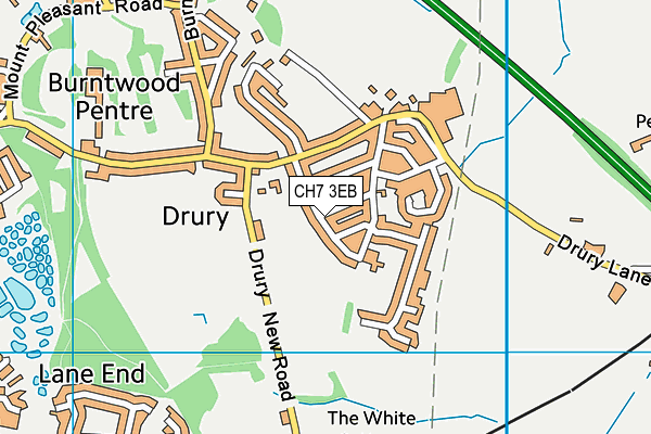 CH7 3EB map - OS VectorMap District (Ordnance Survey)