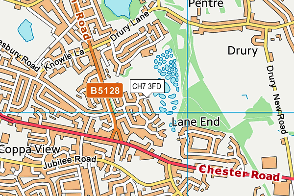 CH7 3FD map - OS VectorMap District (Ordnance Survey)