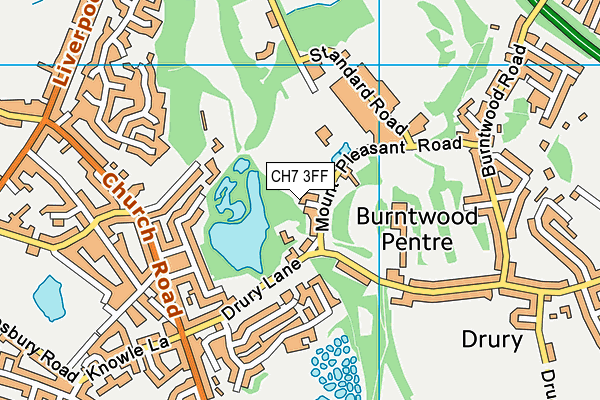 CH7 3FF map - OS VectorMap District (Ordnance Survey)