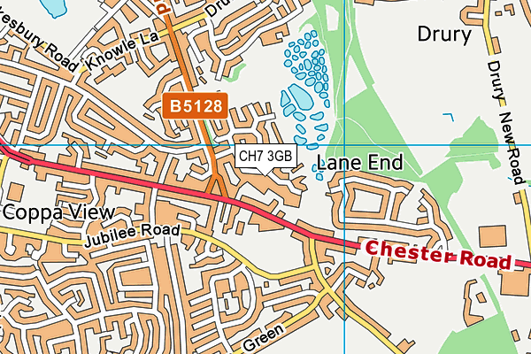 CH7 3GB map - OS VectorMap District (Ordnance Survey)