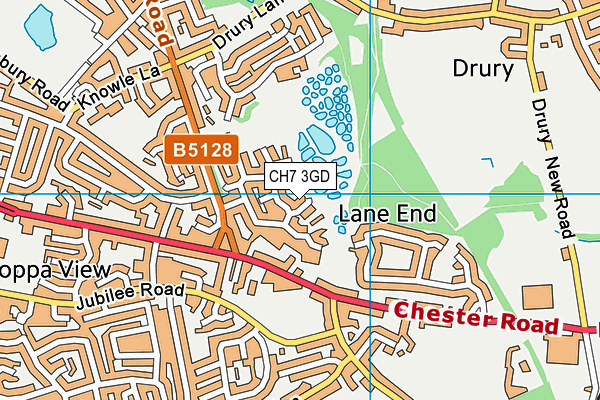 CH7 3GD map - OS VectorMap District (Ordnance Survey)