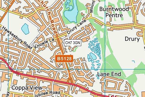 CH7 3GN map - OS VectorMap District (Ordnance Survey)