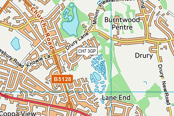 CH7 3GP map - OS VectorMap District (Ordnance Survey)