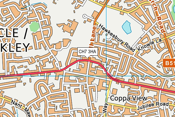 CH7 3HA map - OS VectorMap District (Ordnance Survey)