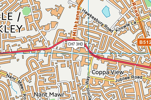 CH7 3HD map - OS VectorMap District (Ordnance Survey)