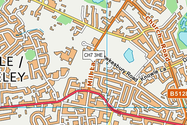 CH7 3HE map - OS VectorMap District (Ordnance Survey)