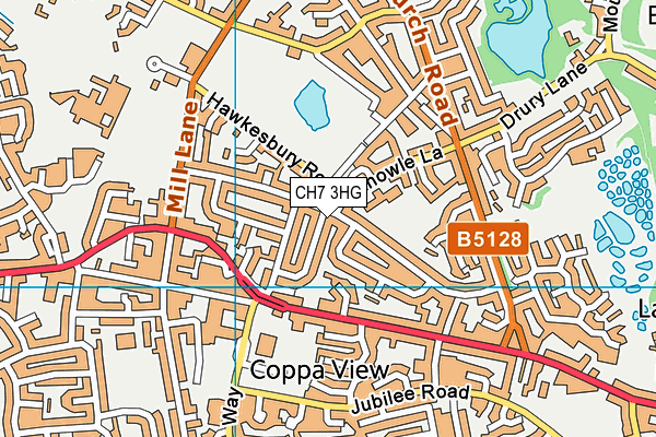 CH7 3HG map - OS VectorMap District (Ordnance Survey)