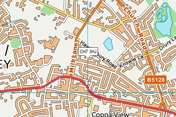 CH7 3HJ map - OS VectorMap District (Ordnance Survey)