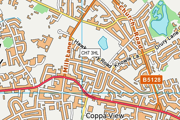 CH7 3HL map - OS VectorMap District (Ordnance Survey)